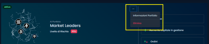 Cancellazione Portfolio